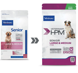 Virbac HPM Senior Dog Large & Medium. Hundefoder til senior (dyrlæge diætfoder) 12 kg